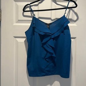 Royal Blue Ruffle Tank Top